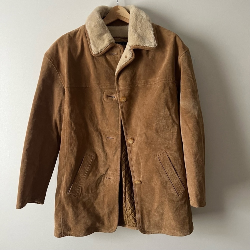 Winlit genuine suede shearling jacket M